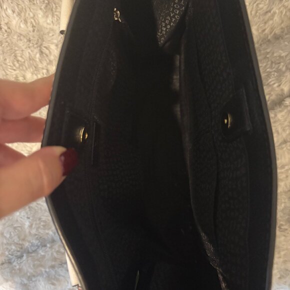 Kate Spade Black White Leather Grove Street Maeve Shoulder Bag Excellent Preown - Picture 5 of 5